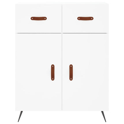 højskab 69,5x34x180 cm konstrueret træ hvid