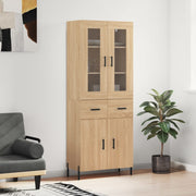højskab 69,5x34x180 cm konstrueret træ sonoma-eg
