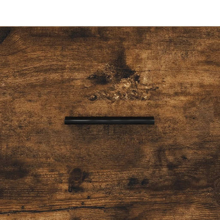 højskab 69,5x34x180 cm konstrueret træ røget egetræsfarve