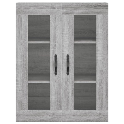 højskab 69,5x34x180 cm konstrueret træ grå sonoma-eg