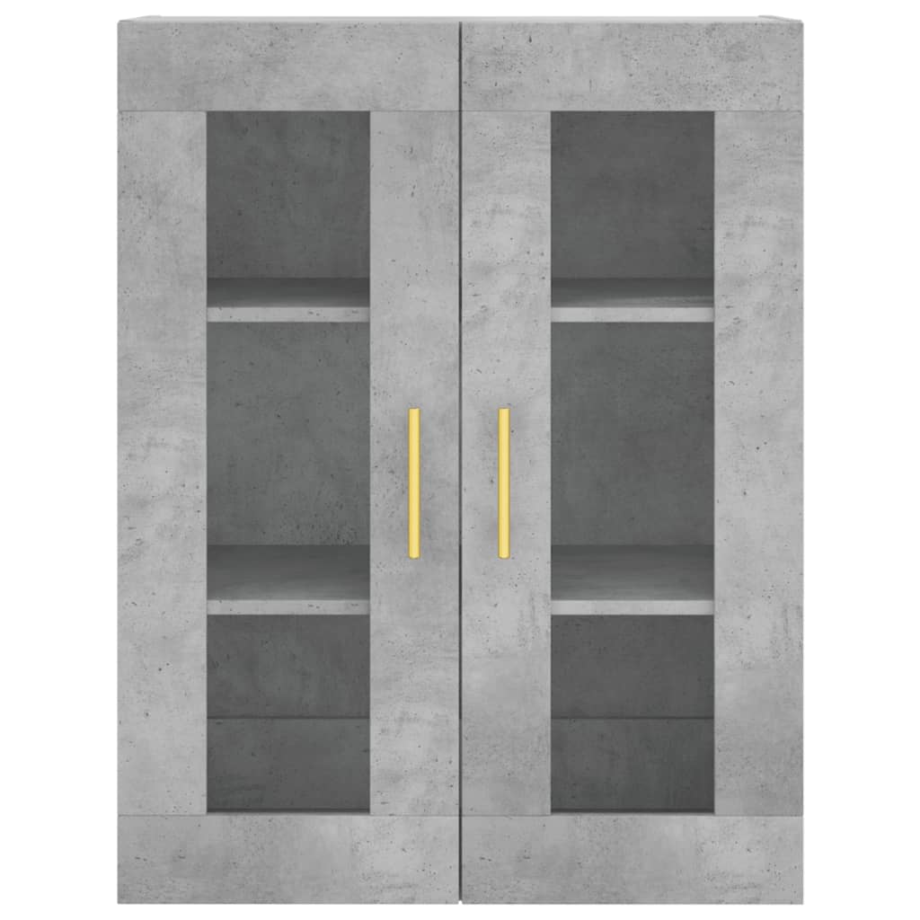 højskab 69,5x34x180 cm konstrueret træ betongrå
