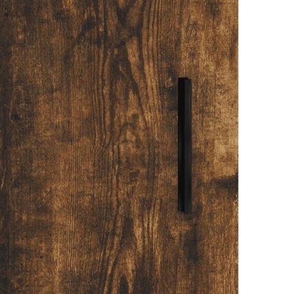 højskab 69,5x34x180 cm konstrueret træ røget egetræsfarve