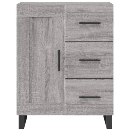 højskab 69,5x34x180 cm konstrueret træ grå sonoma-eg