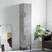 skab 34,5x34x180 cm konstrueret træ betongrå