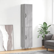 højskab 34,5x34x180 cm konstrueret træ grå sonoma-eg