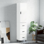 skab 34,5x34x180 cm konstrueret træ hvid