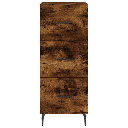 skab 34,5x34x180 cm konstrueret træ røget egetræ