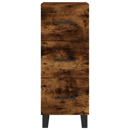 skab 34,5x34x180 cm konstrueret træ røget egetræ