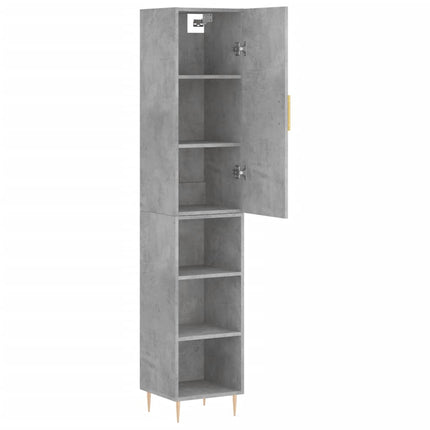 skab 34,5x34x180 cm konstrueret træ betongrå