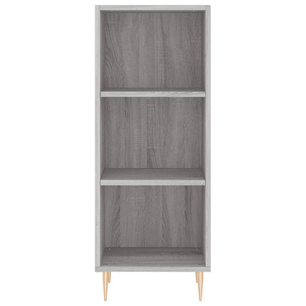 højskab 34,5x34x180 cm konstrueret træ grå sonoma-eg