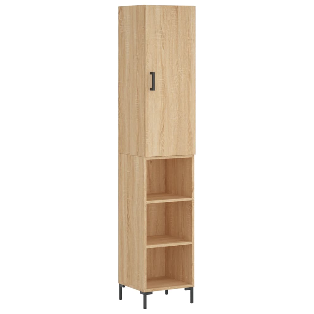 skab 34,5x34x180 cm konstrueret træ sonoma-eg