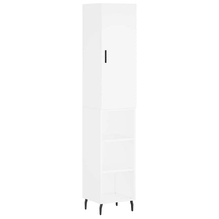 skab 34,5x34x180 cm konstrueret træ hvid