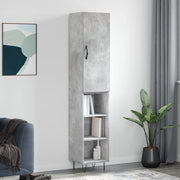 skab 34,5x34x180 cm konstrueret træ betongrå