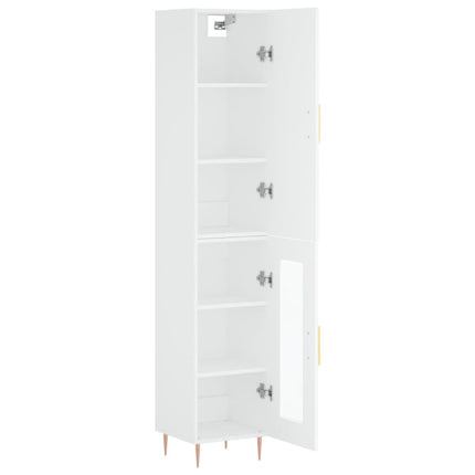skab 34,5x34x180 cm konstrueret træ hvid
