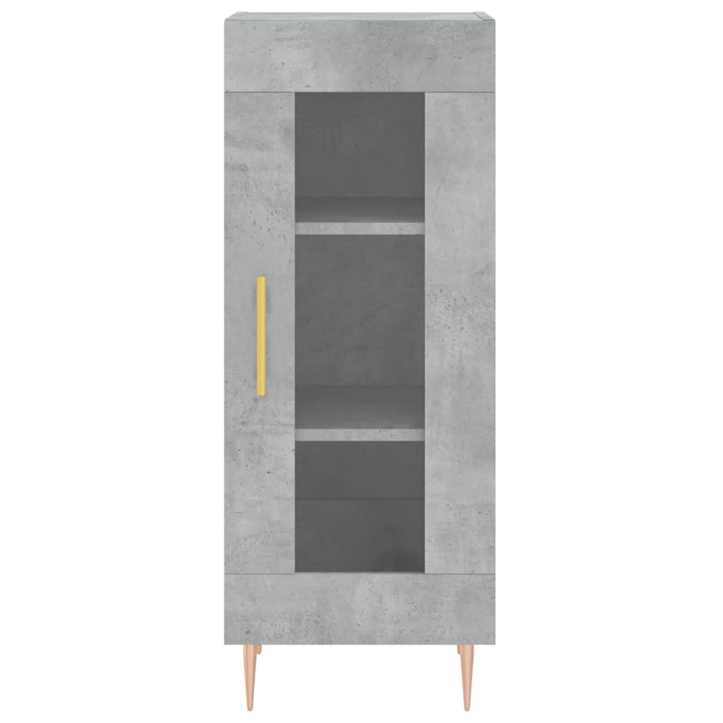 skab 34,5x34x180 cm konstrueret træ betongrå