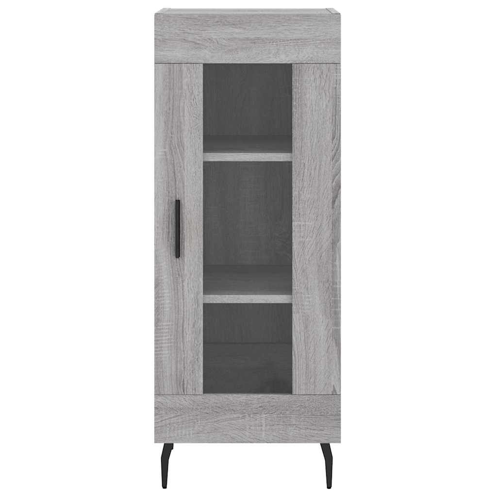 højskab 34,5x34x180 cm konstrueret træ grå sonoma-eg