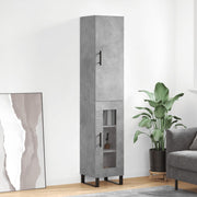 skab 34,5x34x180 cm konstrueret træ betongrå