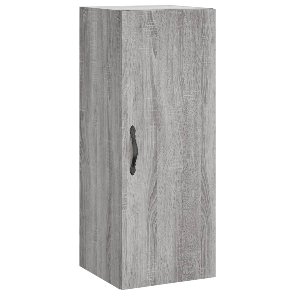 højskab 34,5x34x180 cm konstrueret træ grå sonoma-eg