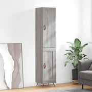 højskab 34,5x34x180 cm konstrueret træ grå sonoma-eg
