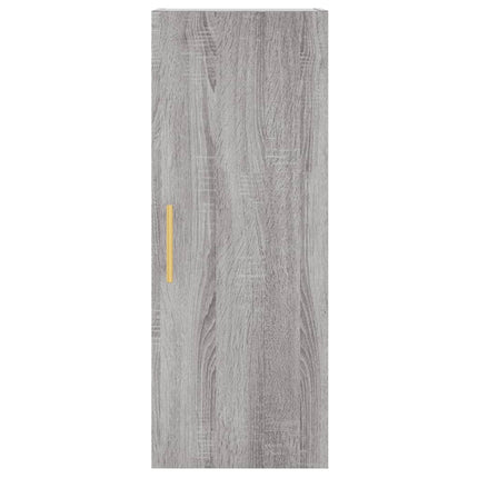 højskab 34,5x34x180 cm konstrueret træ grå sonoma-eg