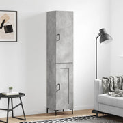 skab 34,5x34x180 cm konstrueret træ betongrå