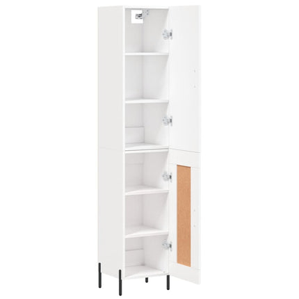 skab 34,5x34x180 cm konstrueret træ hvid
