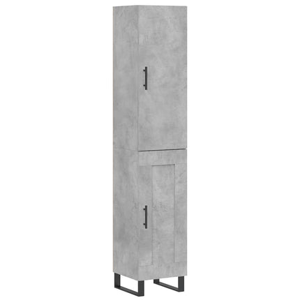skab 34,5x34x180 cm konstrueret træ betongrå