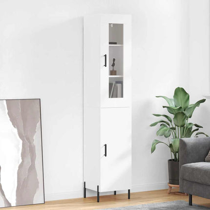 skab 34,5x34x180 cm konstrueret træ hvid