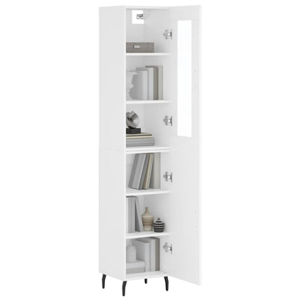 skab 34,5x34x180 cm konstrueret træ hvid