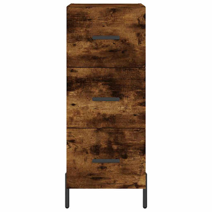 skab 34,5x34x180 cm konstrueret træ røget egetræ