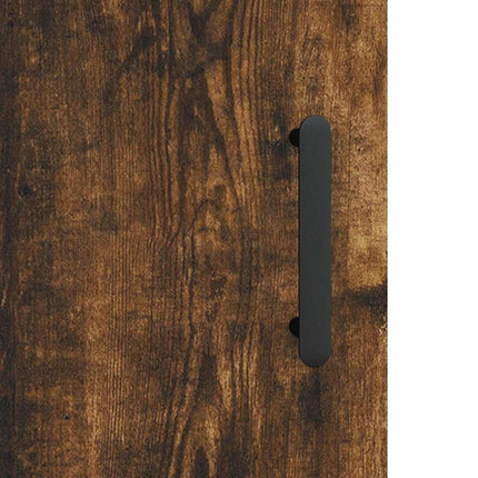 skab 34,5x34x180 cm konstrueret træ røget egetræ
