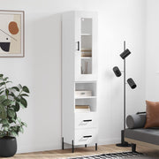 skab 34,5x34x180 cm konstrueret træ hvid