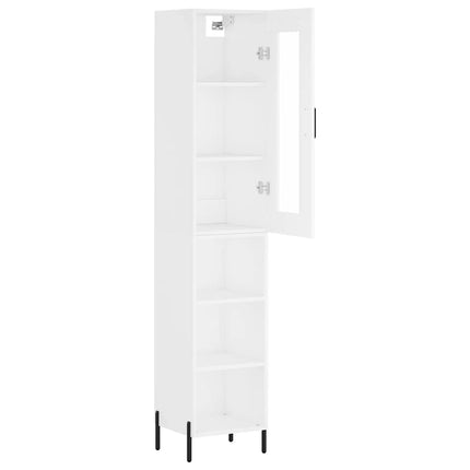 skab 34,5x34x180 cm konstrueret træ hvid