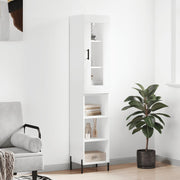 skab 34,5x34x180 cm konstrueret træ hvid