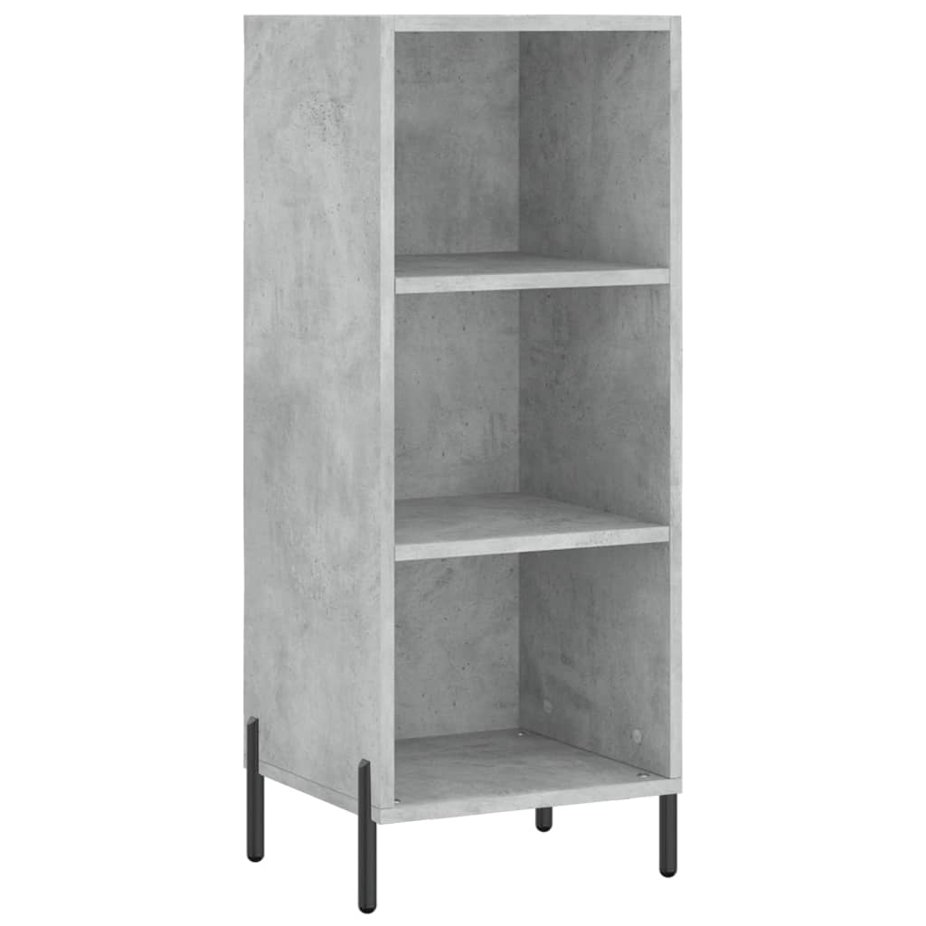 skab 34,5x34x180 cm konstrueret træ betongrå