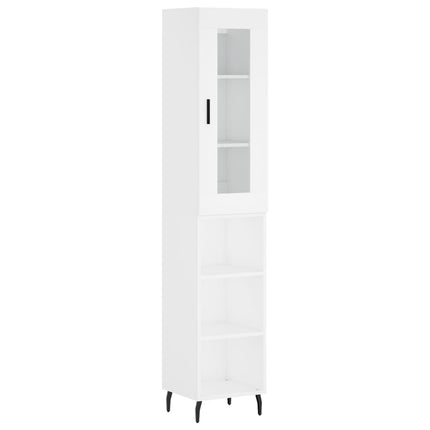 skab 34,5x34x180 cm konstrueret træ hvid