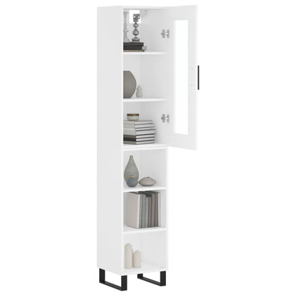 skab 34,5x34x180 cm konstrueret træ hvid