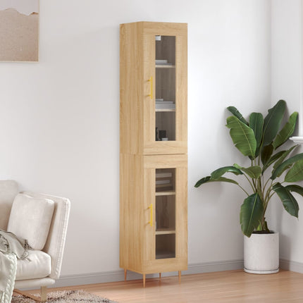 skab 34,5x34x180 cm konstrueret træ sonoma-eg