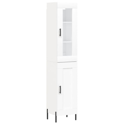 skab 34,5x34x180 cm konstrueret træ hvid