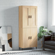 højskab 69,5x34x180 cm konstrueret træ sonoma-eg