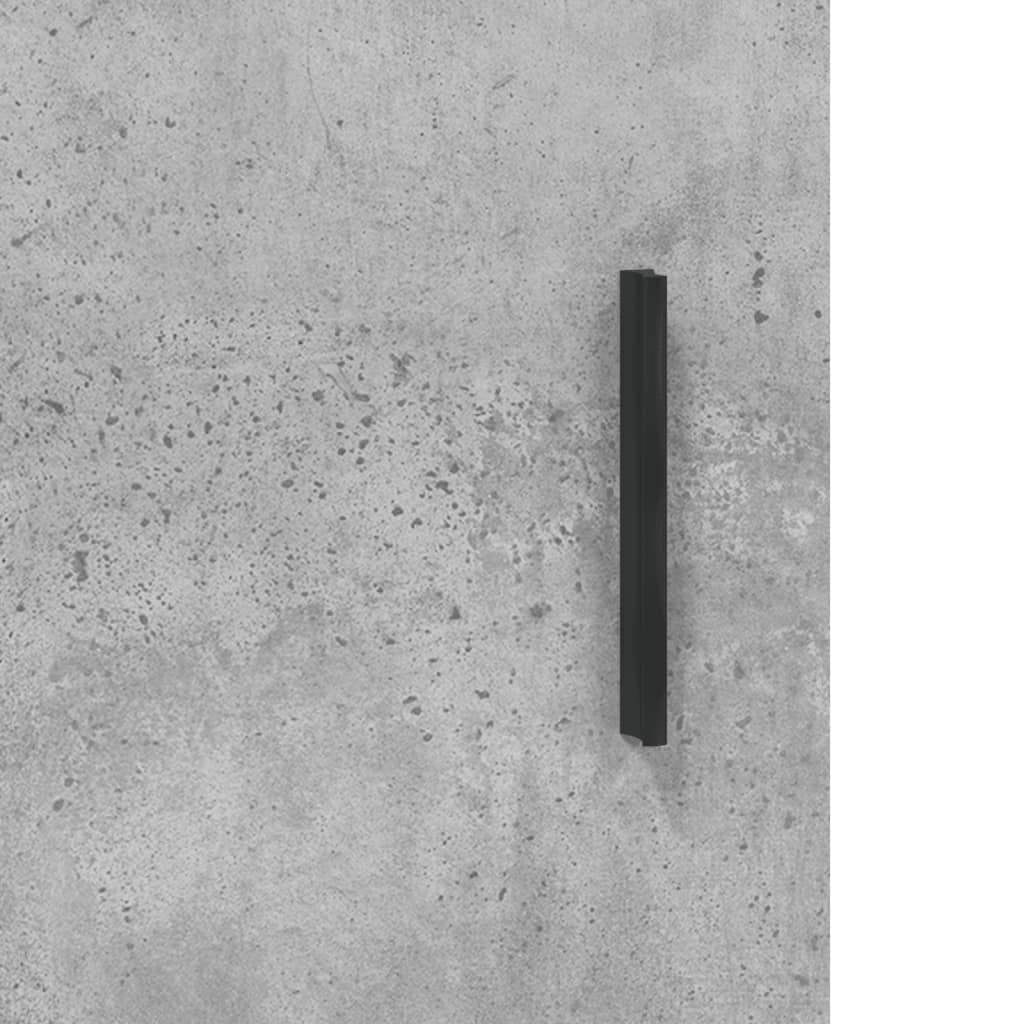 højskab 69,5x34x180 cm konstrueret træ betongrå