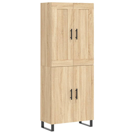 højskab 69,5x34x180 cm konstrueret træ sonoma-eg
