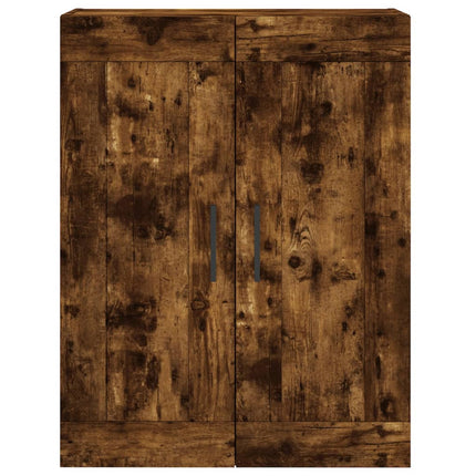 højskab 69,5x34x180 cm konstrueret træ røget egetræsfarve