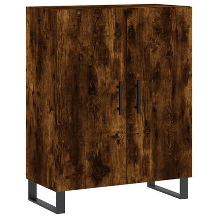 højskab 69,5x34x180 cm konstrueret træ røget egetræsfarve