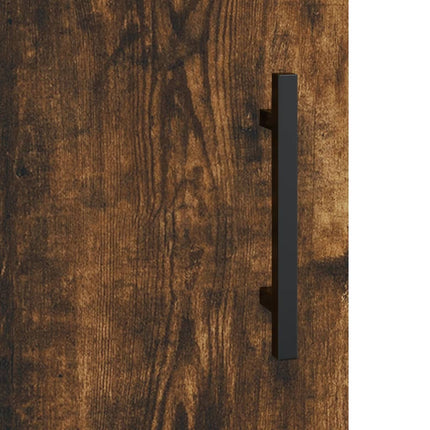 højskab 69,5x34x180 cm konstrueret træ røget egetræsfarve