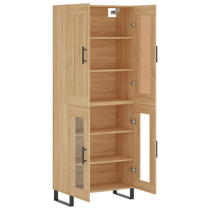 højskab 69,5x34x180 cm konstrueret træ sonoma-eg