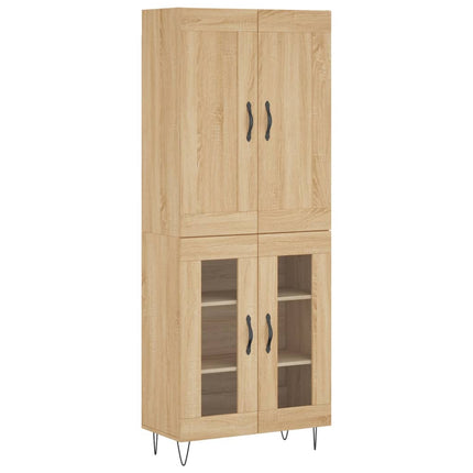 højskab 69,5x34x180 cm konstrueret træ sonoma-eg