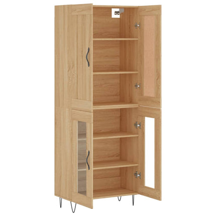 højskab 69,5x34x180 cm konstrueret træ sonoma-eg