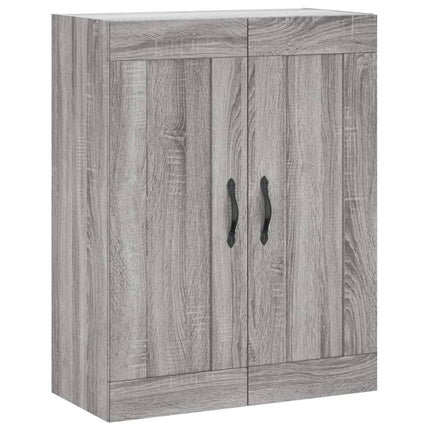 højskab 69,5x34x180 cm konstrueret træ grå sonoma-eg