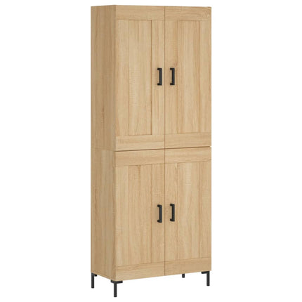 højskab 69,5x34x180 cm konstrueret træ sonoma-eg